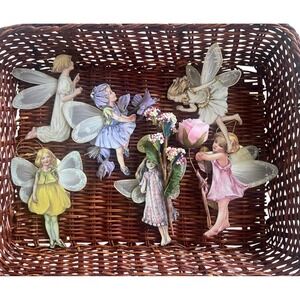 Mary Barker Flower Fairies Heirloom Ornaments Set of 6 Vintage Style Decor